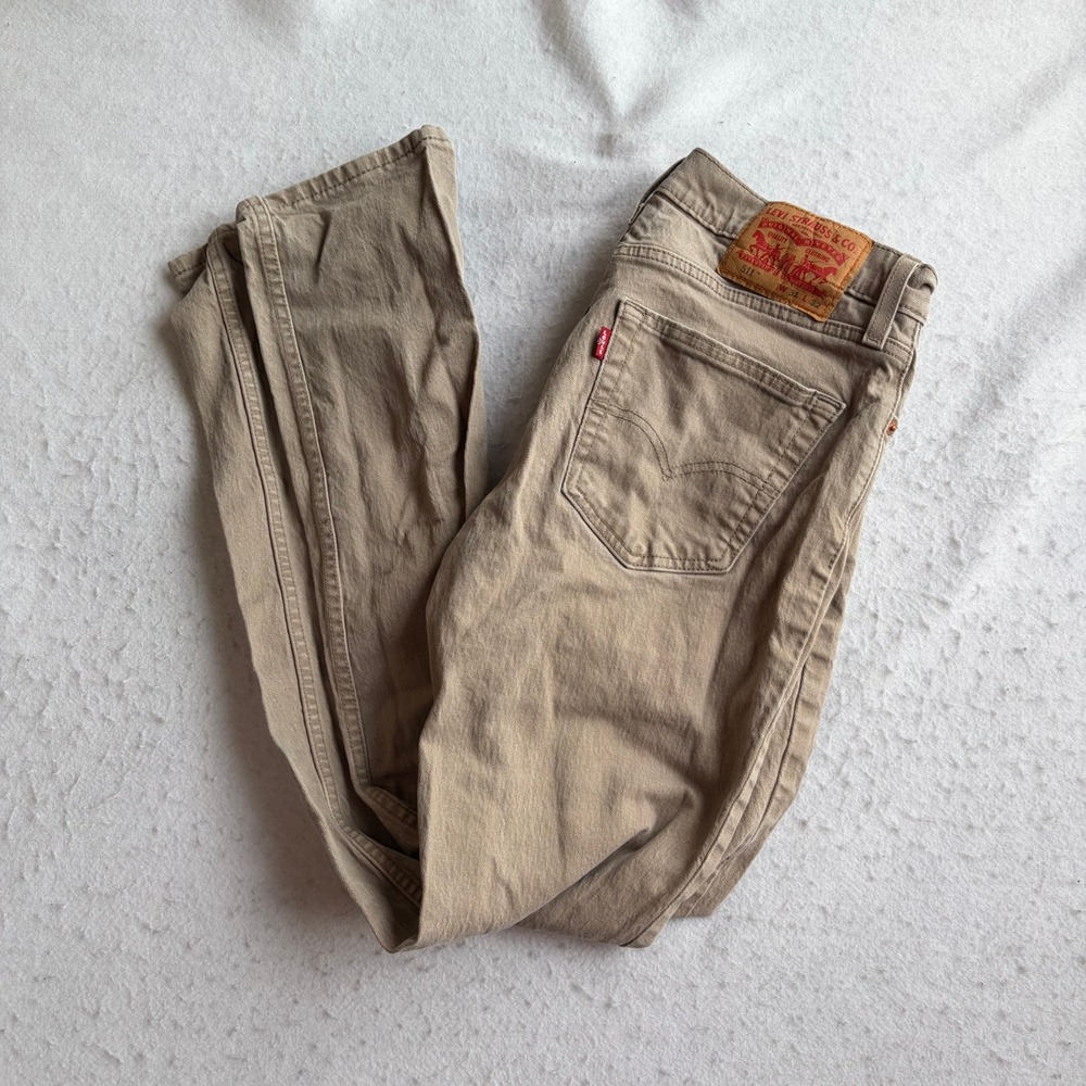 Levi's 511 Slim Fit Pants Mens 31x32 Tan Khaki Stretch Twill